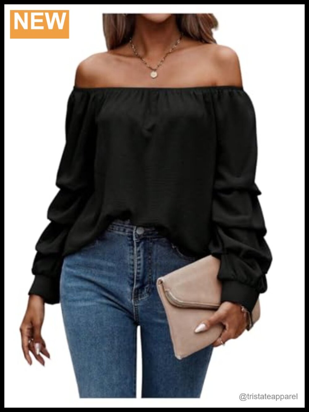 Womens Plus Size Off Shoulder Peasant Blouse Ruched Long Sleeve Top Polyester